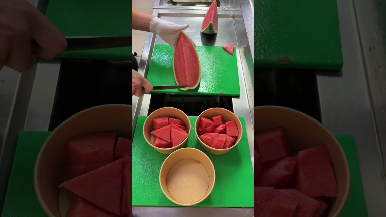  In Bio Satisfying Watermelon Cutting Fruitcutting HowTo Healthyliving Fruit Usashorts