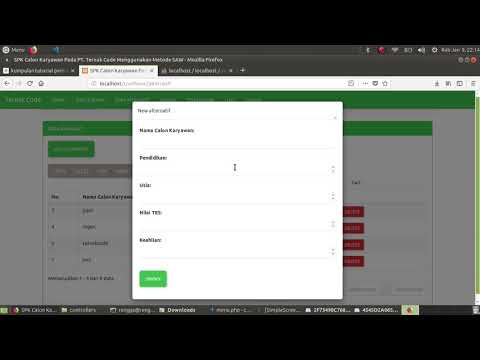full source code aplikasi spk calon karyawan dengan HMVC Framework Codeigniter