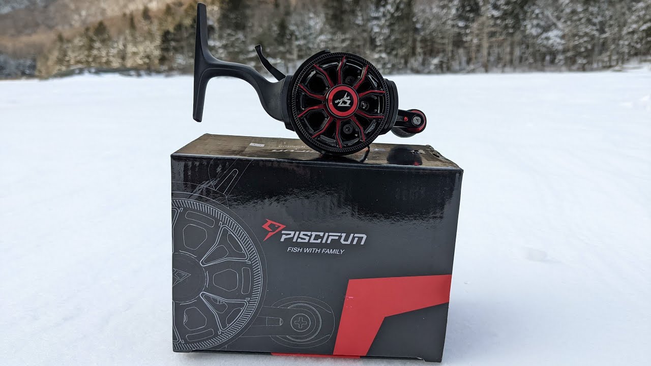 PISCIFUN ICX Inline Ice reel. On Ice Review. 
