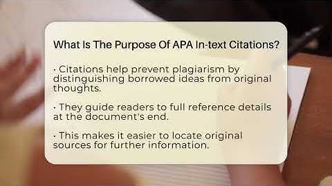 What Is The Purpose Of APA In-text Citations? - The Language Library