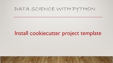Installing Cookiecutter data science project template