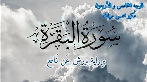 سورة البقرة | الوجه الخامس و الأربعون مكرر خمس مرات | برواية ورش عن نافع | القارئ ياسين الجزائري