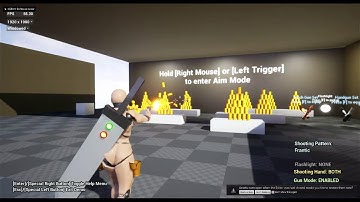 Sword-Gun Test (using the Female Shooter Template)