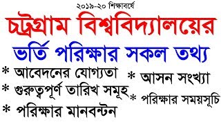 Chittagong university Admission Test Information 2020-21 | Exam Date | Circular