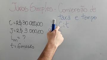 Como transformar a taxa de juros simples anual em Mensal?