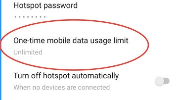 One Time Mobile Data Usage Limit | One Time Data Limit Hotspot