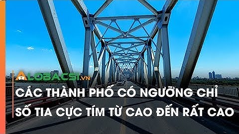 Các thành phố có ngưỡng chỉ số tia cực tím từ cao đến rất cao