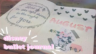 august disney themed bullet journal with me!
