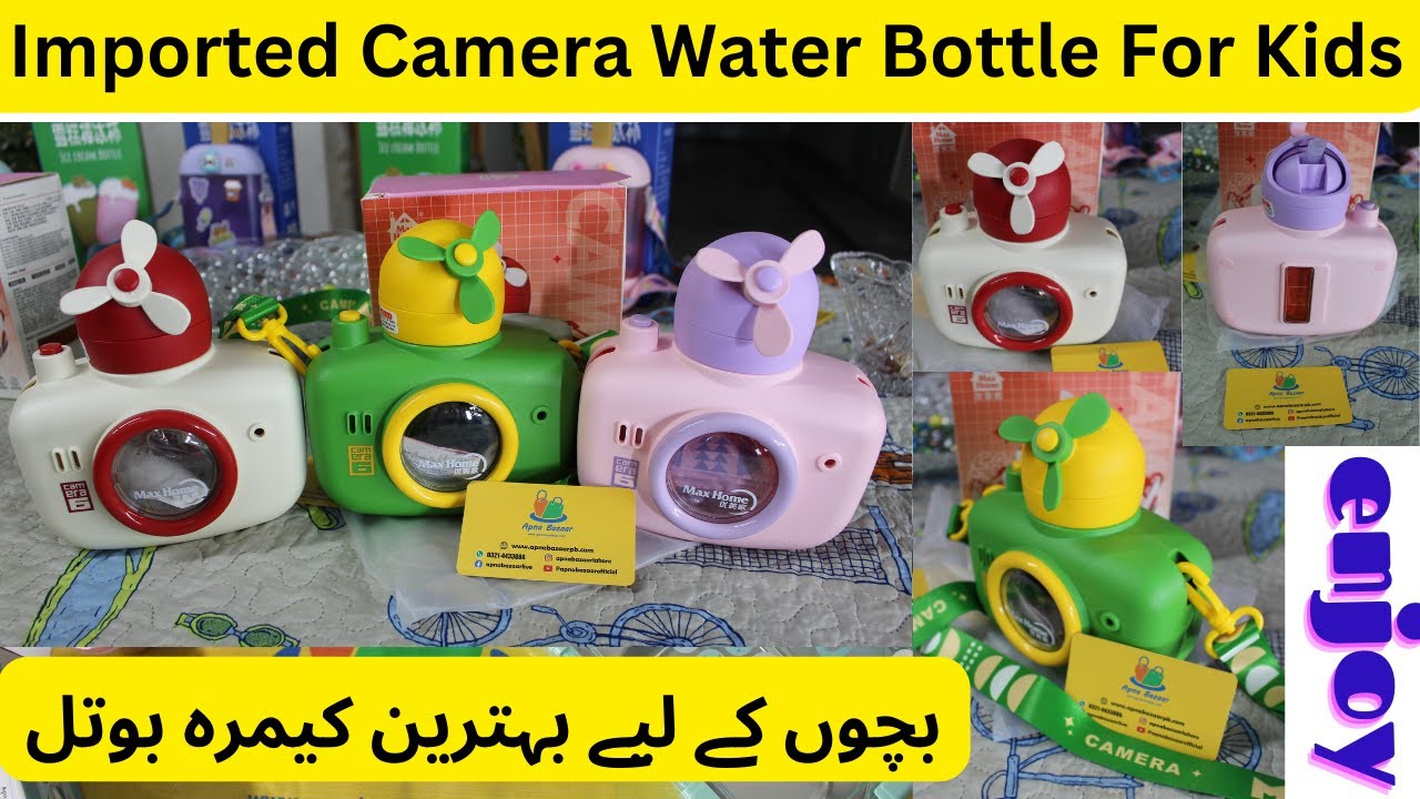 Camera Bottle Water Bottle for kids BPA free Water Bottle Kids