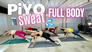 Full Body Workout (No Equipment + No Jumping) PiYO• Yoga • Cardio • Strength • Flexibility • INTENSE