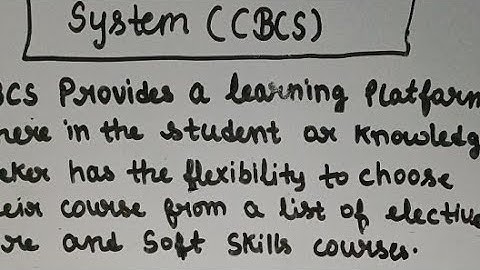 Choice Based Credit System (CBCS) || Ugc Net Exam 2022  ||