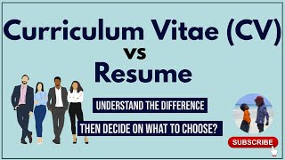 Resume VS CV (Curriculum Vitae) @SmartyCutey