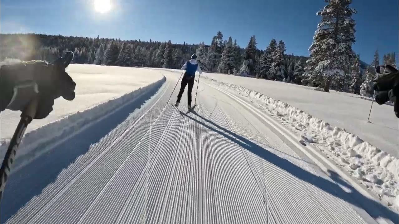 Cross Country skiing in bitter cold (12° C) at Tahoe Donner Cross