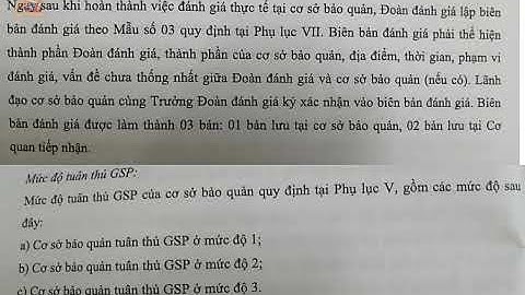 BẢO QUẢN THUỐC GPS - THỰC HÀNH TỐT BẢO QUẢN THUỐC - NTTU - CÔ LIỄU