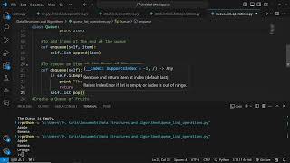 Queue Operations Using a List in Python