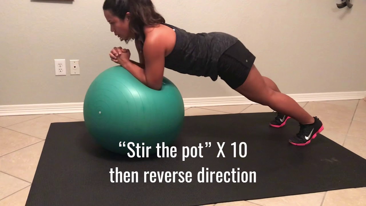 Core Workout with Stability Ball - YouTube