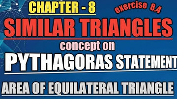 C -1|similar triangles | exercise 8.4 | concept on Pythagoras statement |