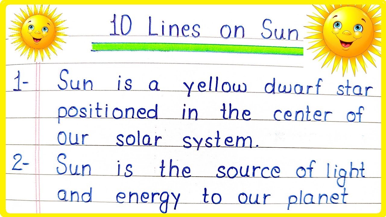 sun essay in english 10 lines