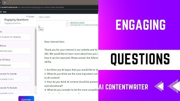 How to Create Engaging Questions using WP AI Content Writer