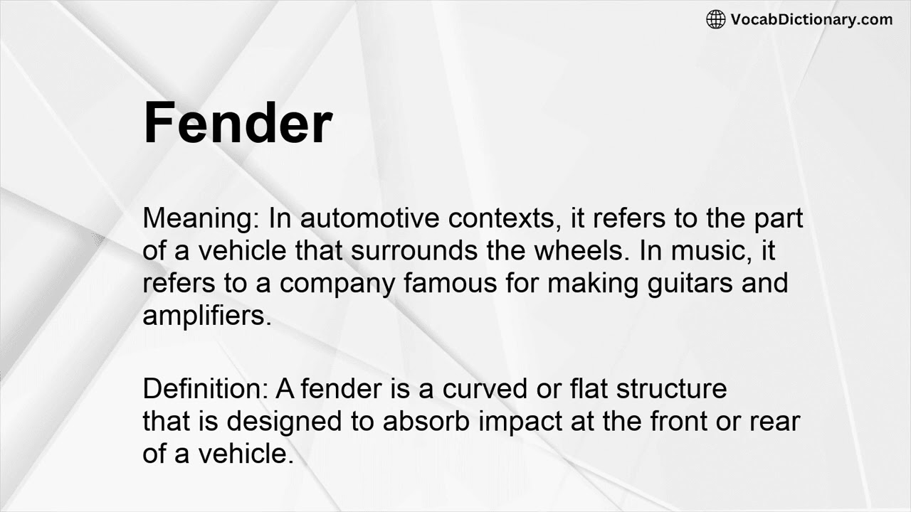 Fender Meaning