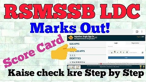RSMSSB LDC Marks कैसे देखे?
