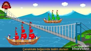 Türklerin gemisi kırmızı direkli Resimi