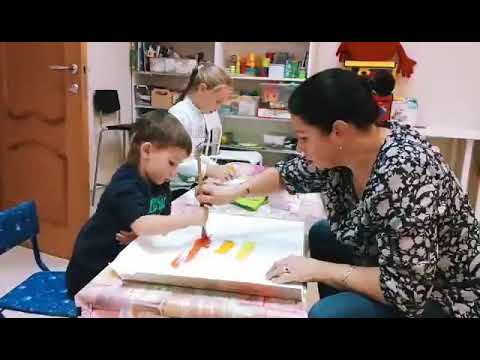 Рисуем Сафари, техника "сухая кисть", гуашь.#траектория успеха - YouTube