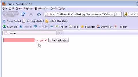 Dreamweaver CS4 Tutorial - 27 - Form Validation and CSS