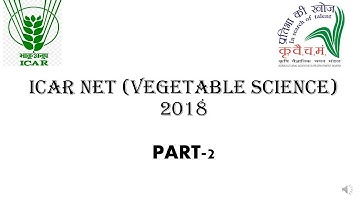ICAR NET VEGETABLE SCIENCE 2018/ ICAR_JRF Horticulture/BHU
