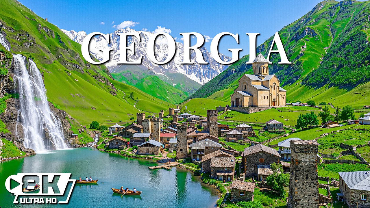 Georgia 8K UHD – A Journey Through the Snow Covered Landscapes and the Stunning Caucasus Mountains