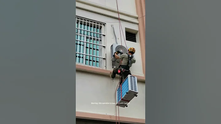 High-Rise Apartment Air Conditioner Installing Process- Wisdom Tips Tools Machine Easyway Easywork !