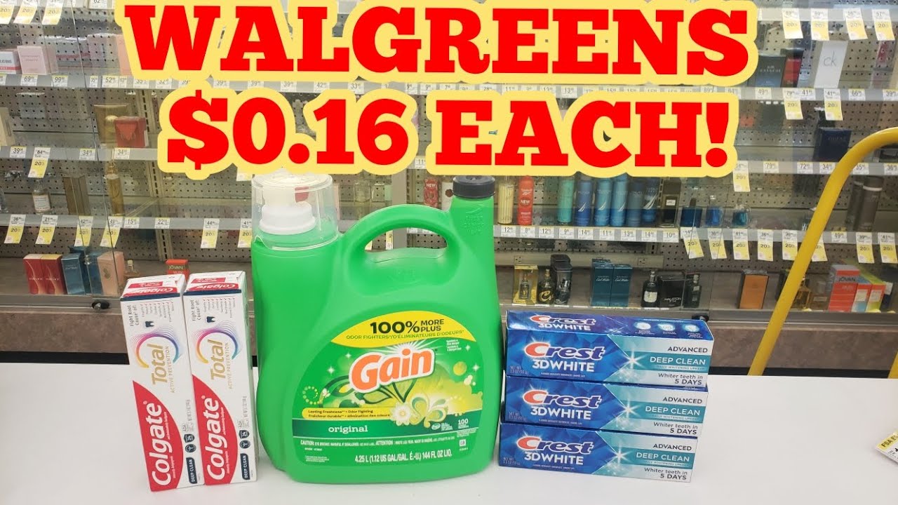 🤑WALGREENS:🤑 GAIN MEGA 🧺, COLGATE 🦷, AND CREST $0.16 EACH! 😱