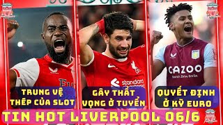 TIN LIVERPOOL 6/6: SLOT MUỐN TRUNG VỆ THÉP ĐỘI BÓNG CŨ, DOMINIK GÂY THẤT VỌNG Ở TUYỂN, DÒM WATSKIN