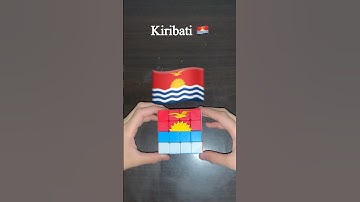 Kiribati flag  🇰🇮🇰🇮🇰🇮 on 4 x 4 Rubiks cube #Shorts #Fadil’sCreativities