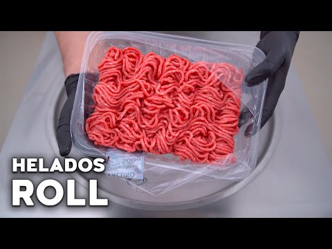 Helado de Carne Molida | Ice Cream Rolls | ASMR Comida | Curiosidades | Satisfying | Helados Roll