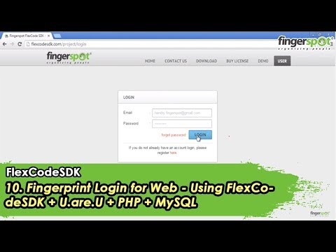 10. Fingerprint Login for Web - Using FlexCodeSDK + U.are.U + PHP + MySQL