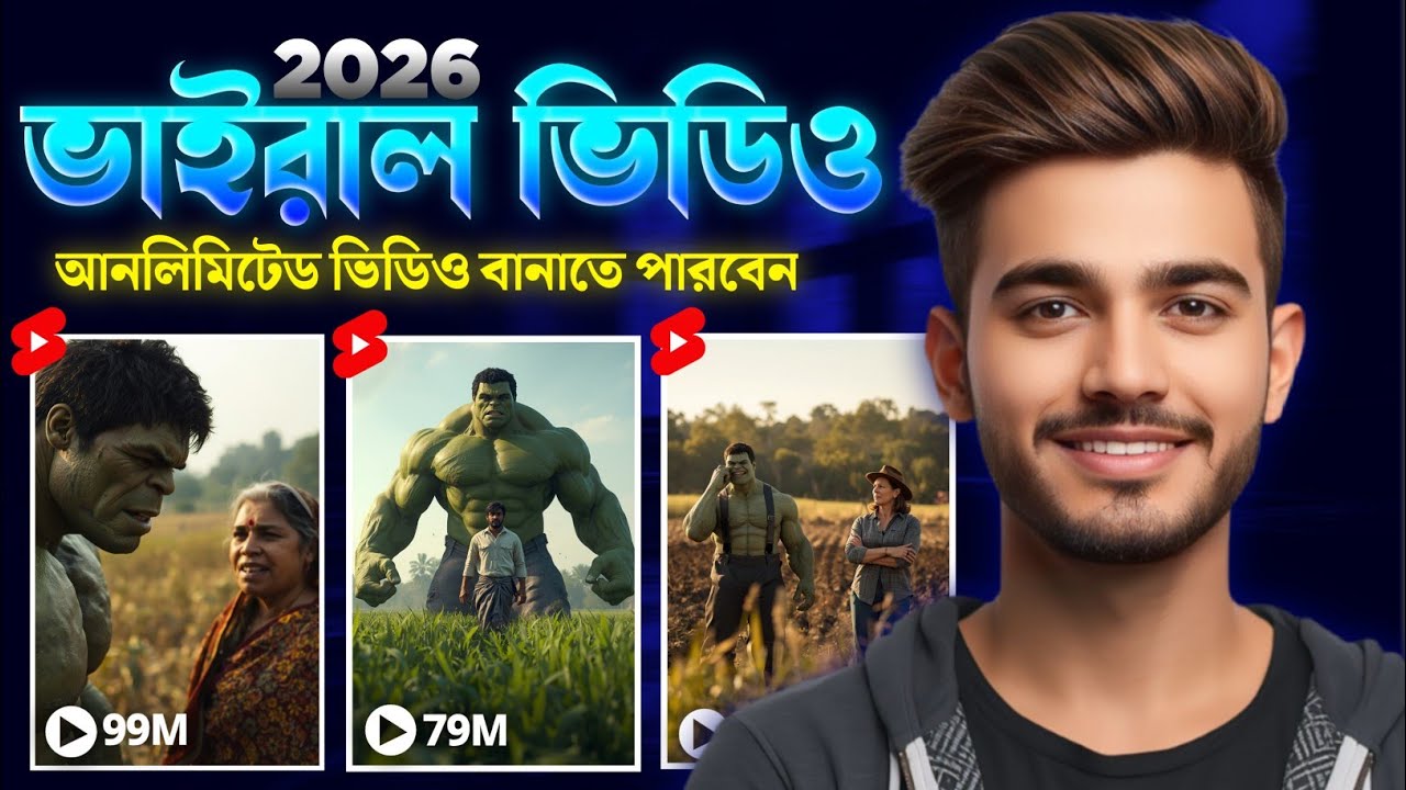 🎯How to make hulk ai video | ai hulk video bangla | how to create ai video free। Ai hulk video 
