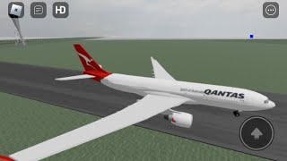 Qantas Airbus A330 Takeoff and Landing Roblox