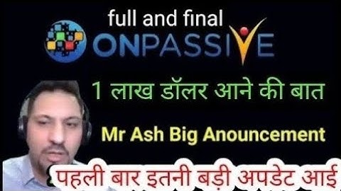 Onpassive new update Today | #onpassive | latest update | #victorywithash 