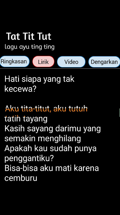 lirik lagu tat tit tut
