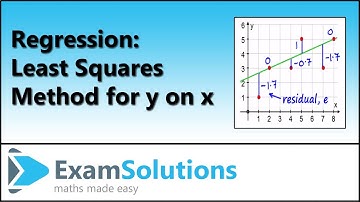 Regression - Least Squares Method for y on x | ExamSolutions maths videos