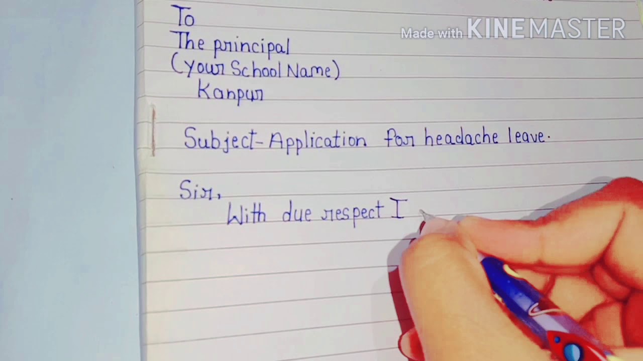 leave-application-for-headache-to-principal-youtube
