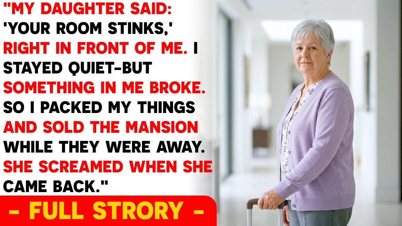 I heard my daughter say my room stinks like a nursing home. She laughed—a sound I didn't recognize. I was standing just outside the kitchen doorway, cup in hand, not hidden. She didn't see me. She...