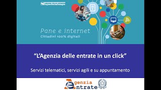 Un video realizzato in collaborazione con l'agenzia delle entrate,
sede dell'emilia romagna, per mostrate ai cittadini i diversi servizi
online.