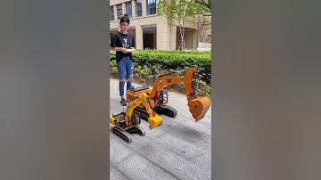 Đua Xe Máy Cuốc Bánh Xích Kim Loại Điều Khiển Từ Xa  #excavator