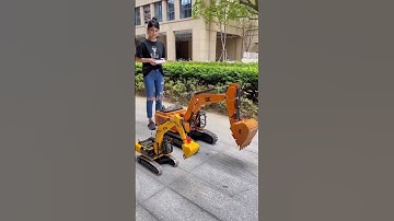 Đua Xe Máy Cuốc Bánh Xích Kim Loại Điều Khiển Từ Xa  #excavator
