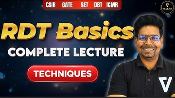 RDT Basics | L11 | Complete Lecture | Techniques  | Dr. Virendra Singh | #vedemy #techniques