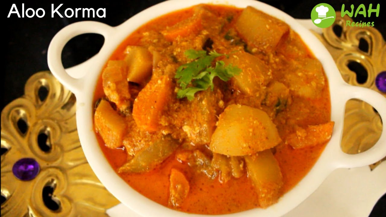 SIMPLE ALOO KORMA RECIPE QUICK & EASY ALOO KORMA POTATO CURRY FOR