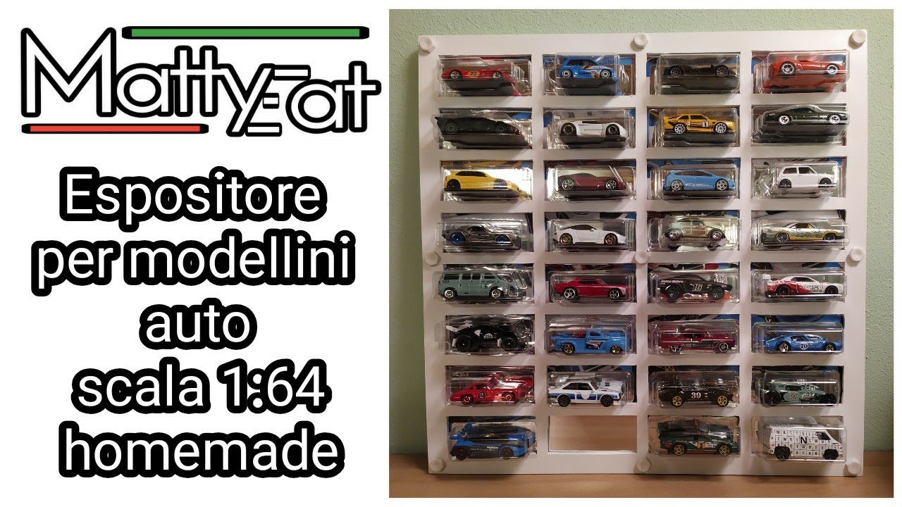 Espositore modellini auto scala 1:64 prototipo homemade 