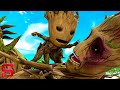 FATHER VS SON - BABY GROOT FIGHTS his DAD.... ( Fortnite Short )